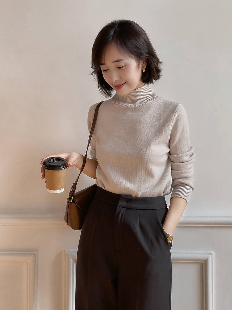 黑色 秋冬一定要试试“紧身打底+高腰半身裙”,温柔优雅,时髦百搭