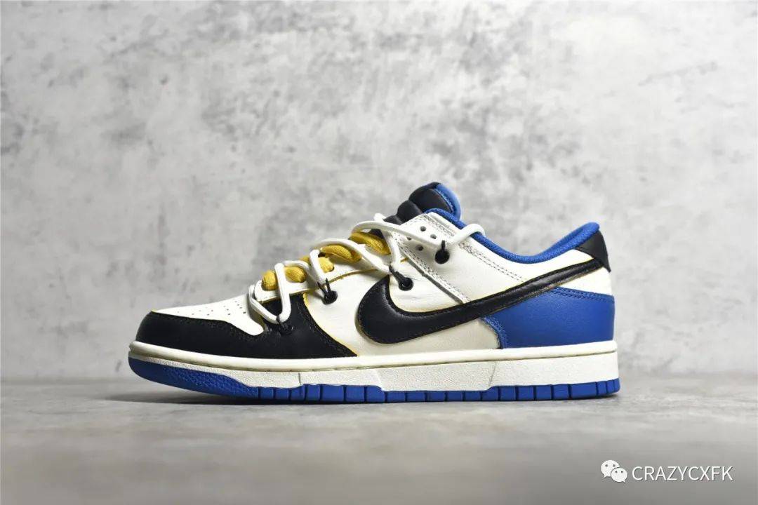 黑色 耐克 OFF WHITE x Nike Dunk Low OW 联名闪电黑蓝运动鞋