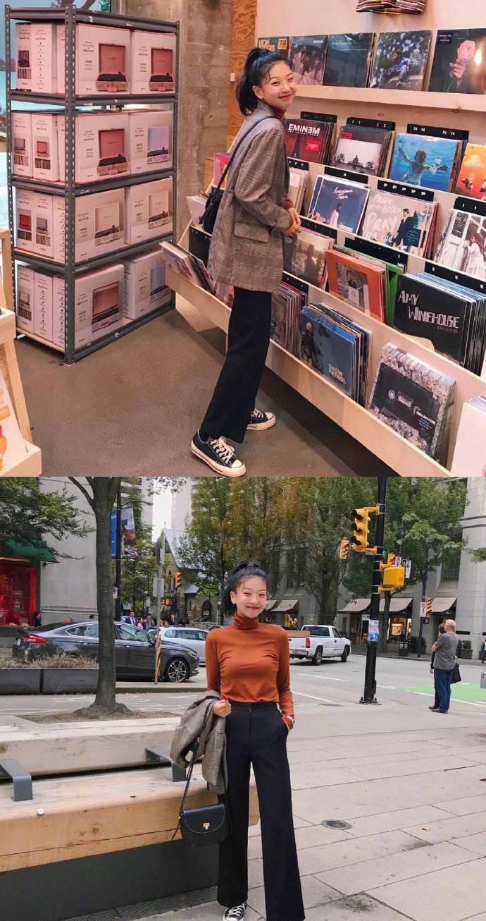 短裙 那些偶像剧中的甜美小姐姐是这样搭配的,短裙+帆布鞋,怎样都美