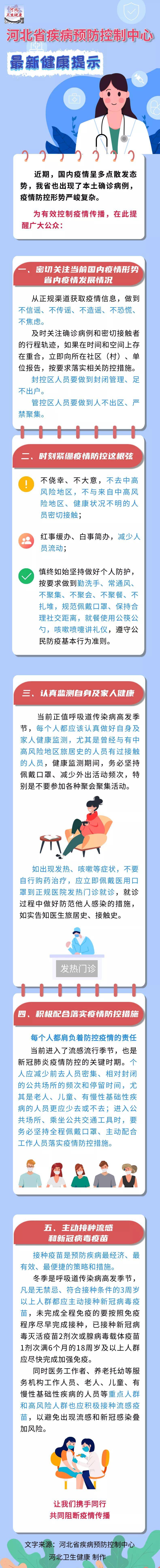 河北|最新！疫情防控健康提示