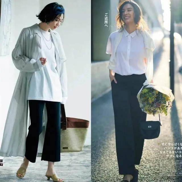 黑色 黑色+白色”打造极简风穿衣，知性高级