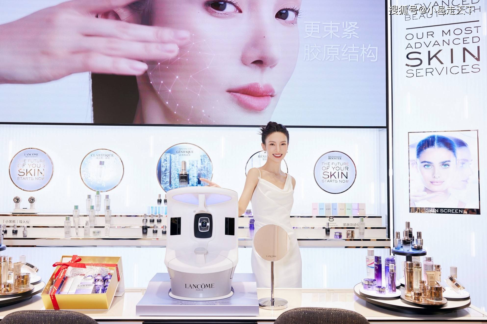金晨 金晨白色连衣裙活动照合集