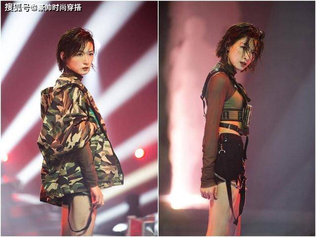 带着 万茜受伤后更会穿了，披格纹西装气场全开，脚上尖头短靴时髦高级