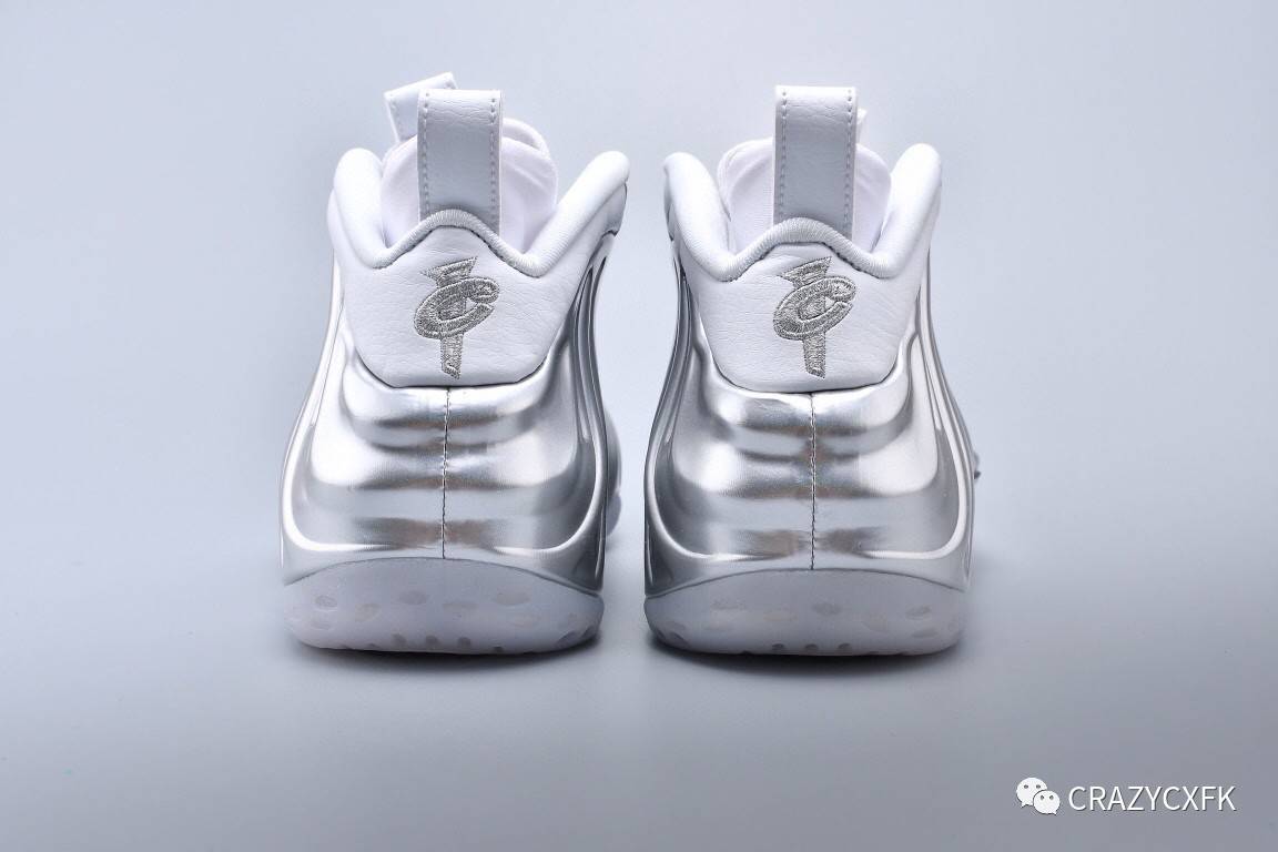 质感 耐克 Nike Air Foamposite One Chrome 白银炫彩哈达威喷泡一代高帮篮球鞋