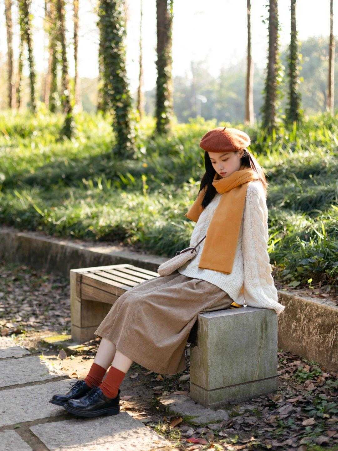 模板 这个寒冬，胖女孩的穿搭教科书模板，简约又简单，保暖有气质