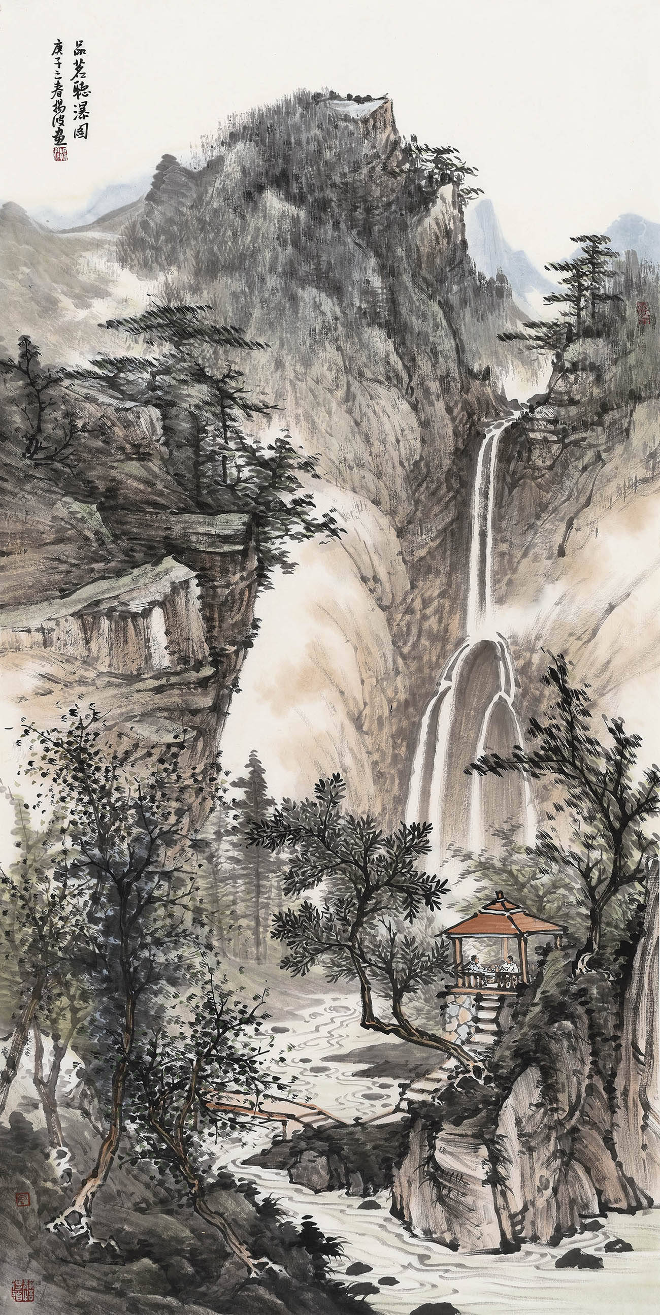 青山空静,缘溪漫行——广州艺博会专访画家周扬波_作品