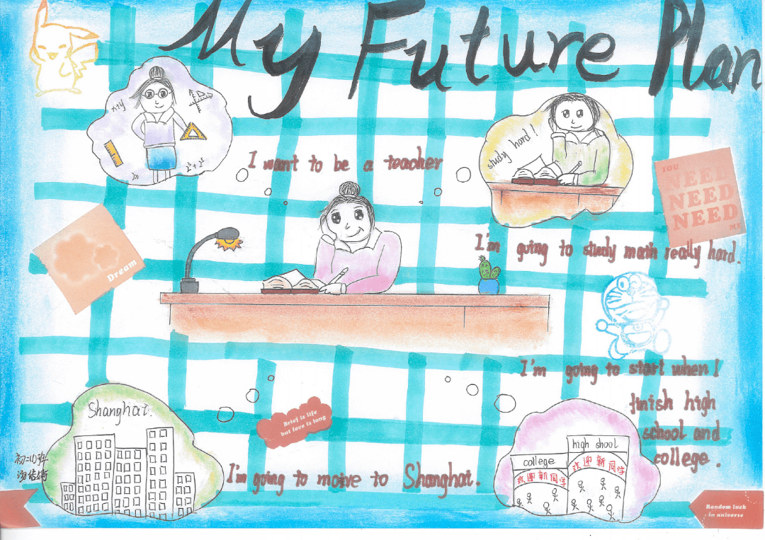 二等奖"my future plans"荣获二等奖的学生合影及作品展示02一等奖"my