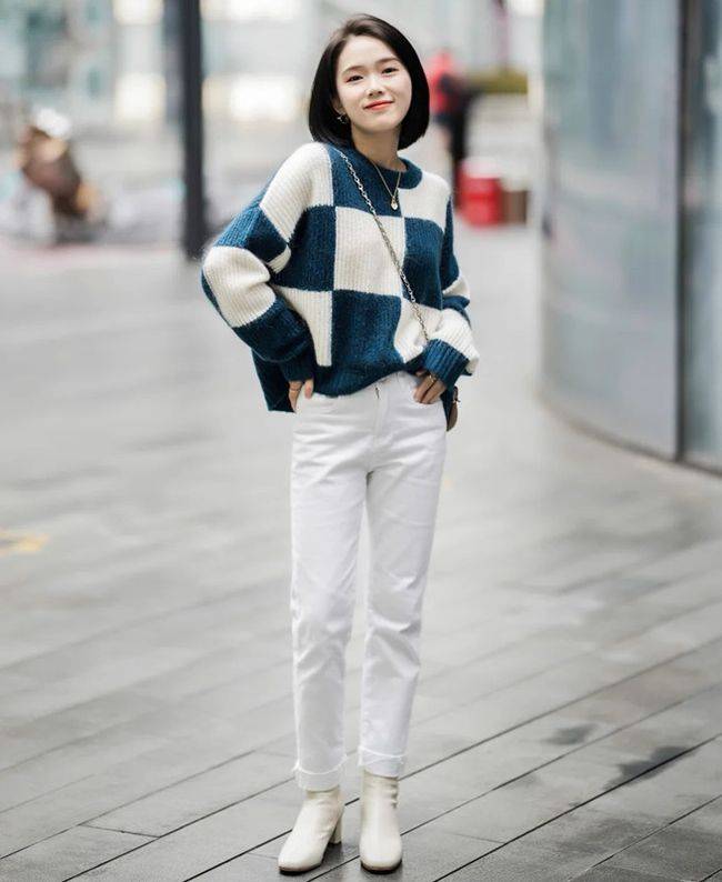 显高 时尚休闲外套+高腰裤