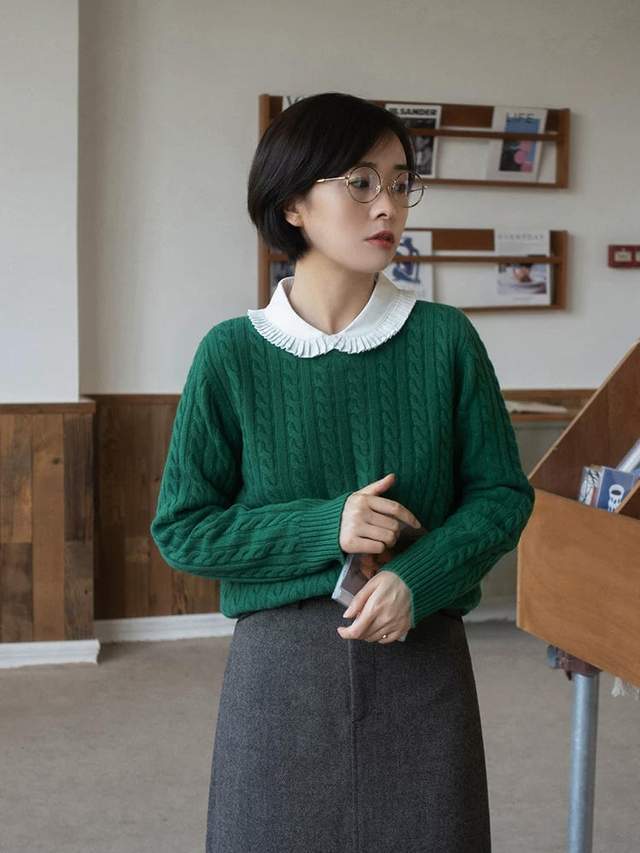 黑色 步入中年后要学会的“针织衫”搭配，看这位博主就够了，chic优雅