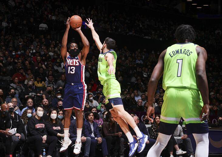 森林狼|哈登怎么了？22場12戰(zhàn)命中率不足40%，111失誤聯(lián)盟第1，還算超巨嗎