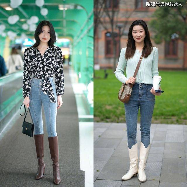 小腿肚 一年四季都能穿的中筒靴，3个穿搭思路，让你的春天变得洒脱大方