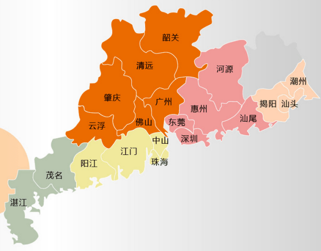 而gdp总量紧随上海,北京,排名全国第3名,综合经济实力在广东省内处于