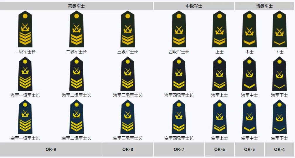 七级士官军衔图片