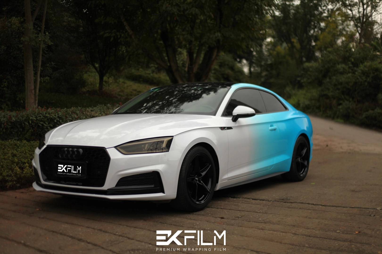 ekfilm改色膜奥迪a5改色渐变定制