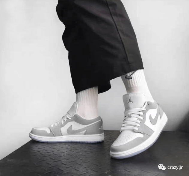 小姐姐最爱:耐克air jordan 1 low aj1 烟灰 雾霾白灰 低帮篮球鞋 dc