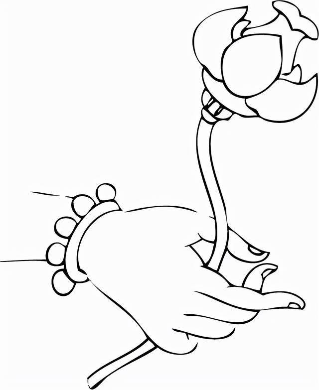 白描佛手,观者多福_佛手_白描_观者