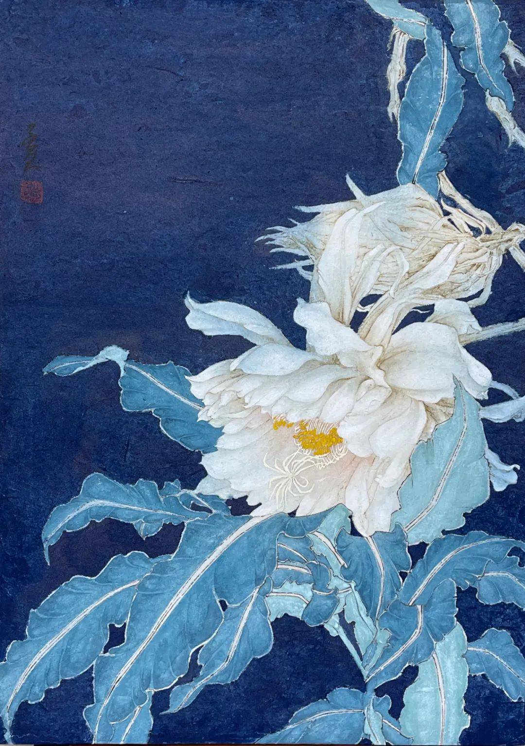 灵动脱俗温馨恬淡郭子愚花鸟画作品赏析