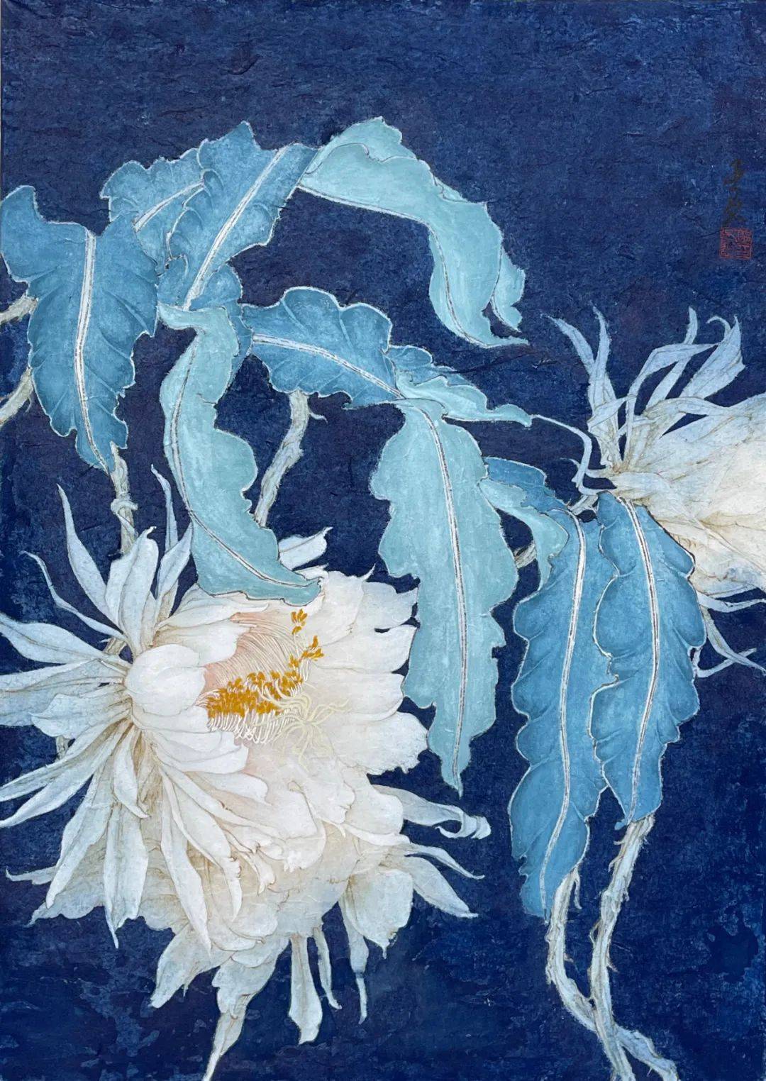 灵动脱俗温馨恬淡郭子愚花鸟画作品赏析