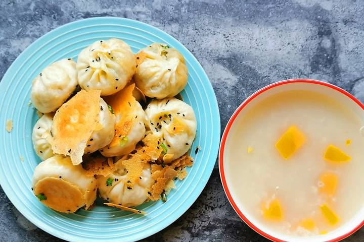 包子|老两口的幸福早餐，样数不多，吃得舒服，网友提问：这要起多早