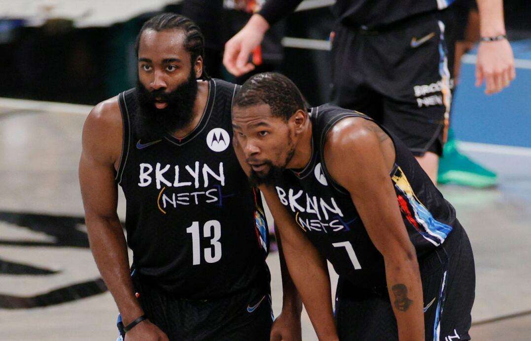 没有哈登的篮网更出色不用问杜兰特这几项数据就能说明一切