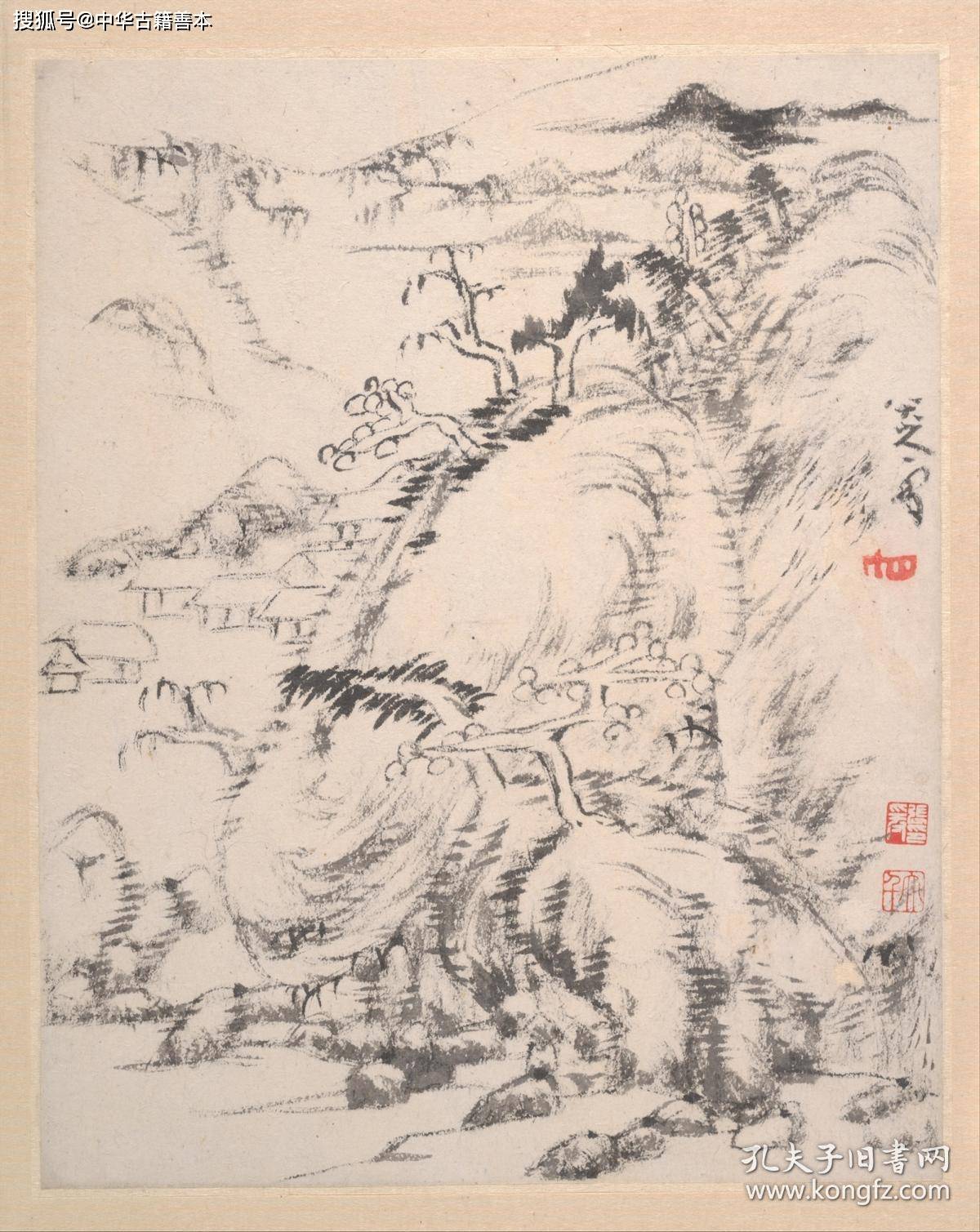 册页|八大山人绘画册页：明清水墨写意画划时代的大师