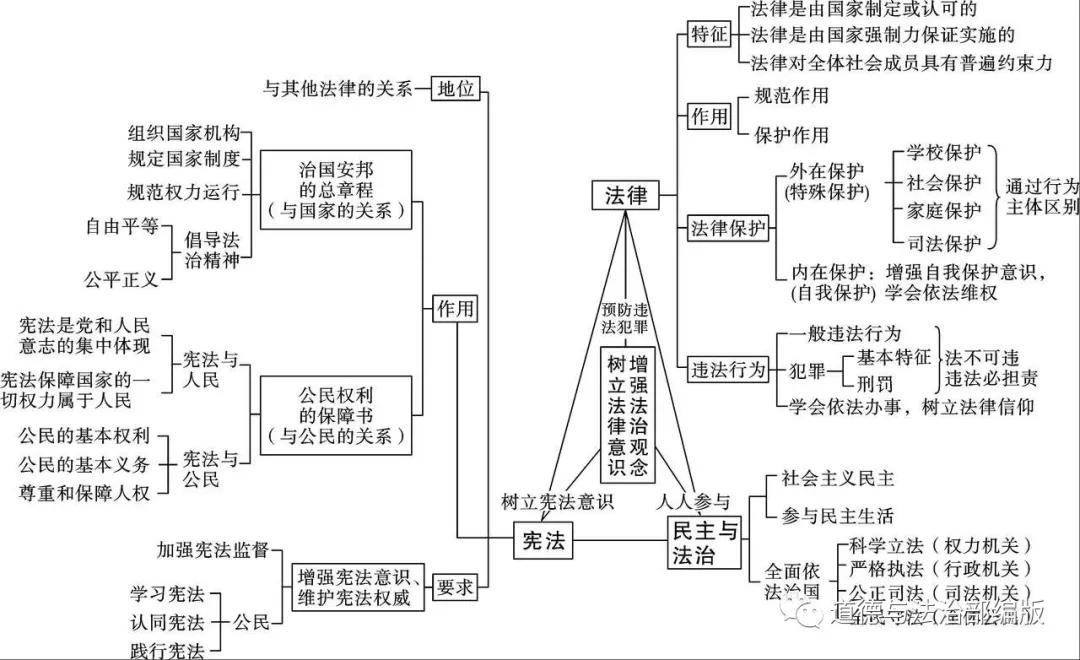 政治思维导图初中全部图片