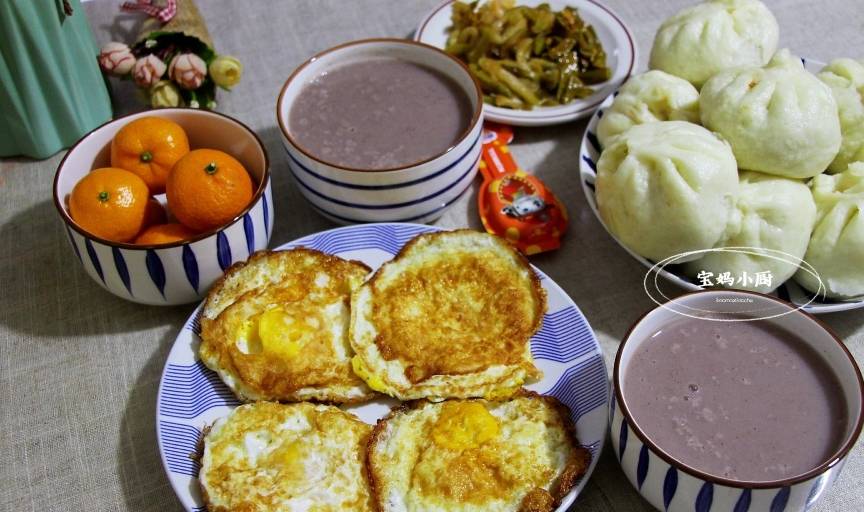 包子|大雪节气,我家半小时早餐,有干有稀营养多,肠胃舒服,老少喜欢