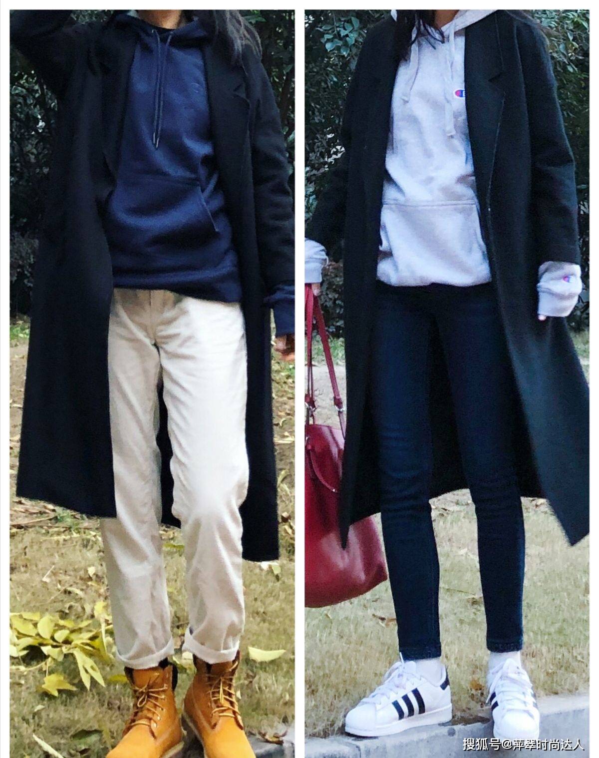 黑色 爱美的女人冬天穿“大衣”，用“一衣多穿”方式，好穿又百搭