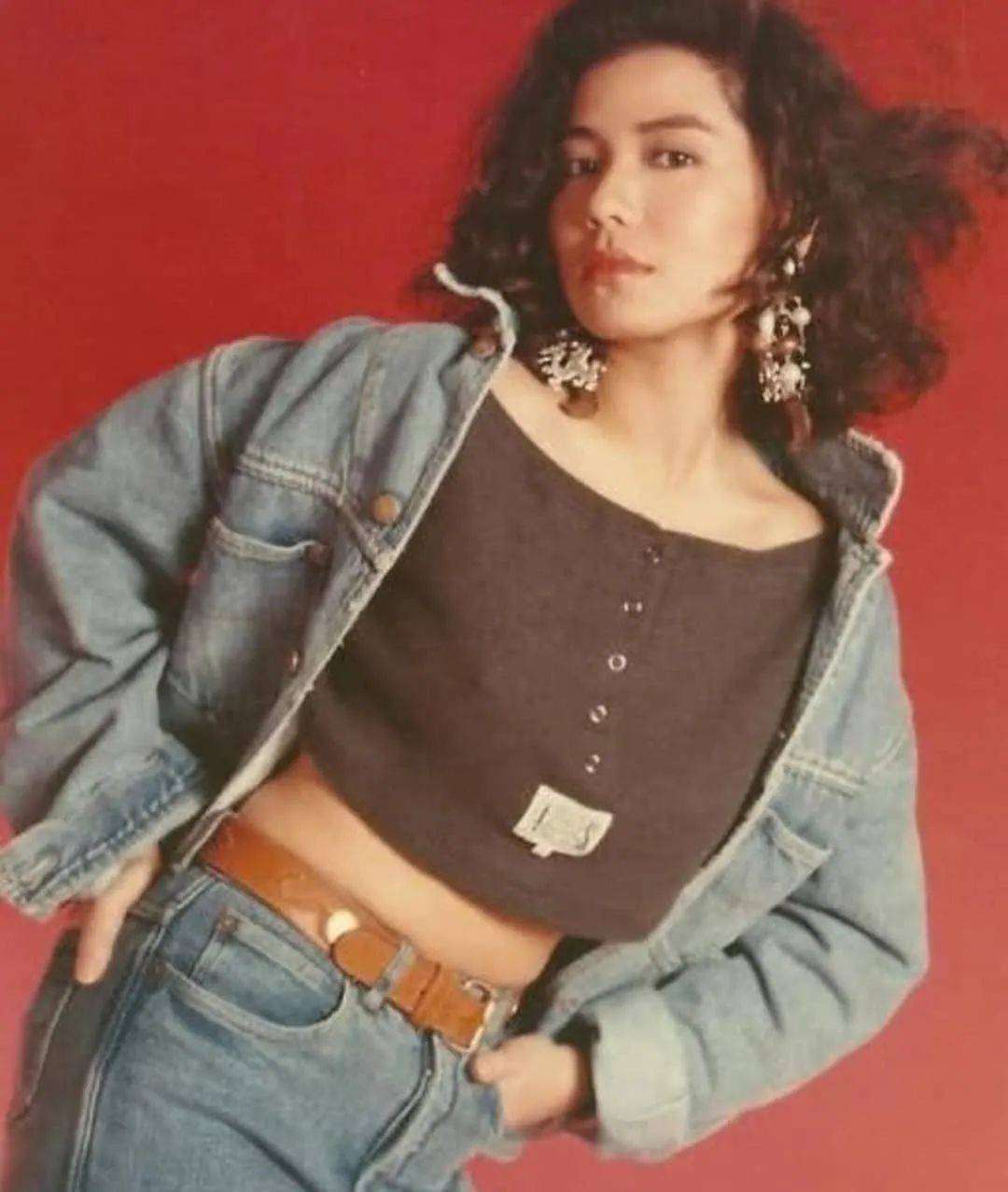 90年代港风女明星穿搭图片