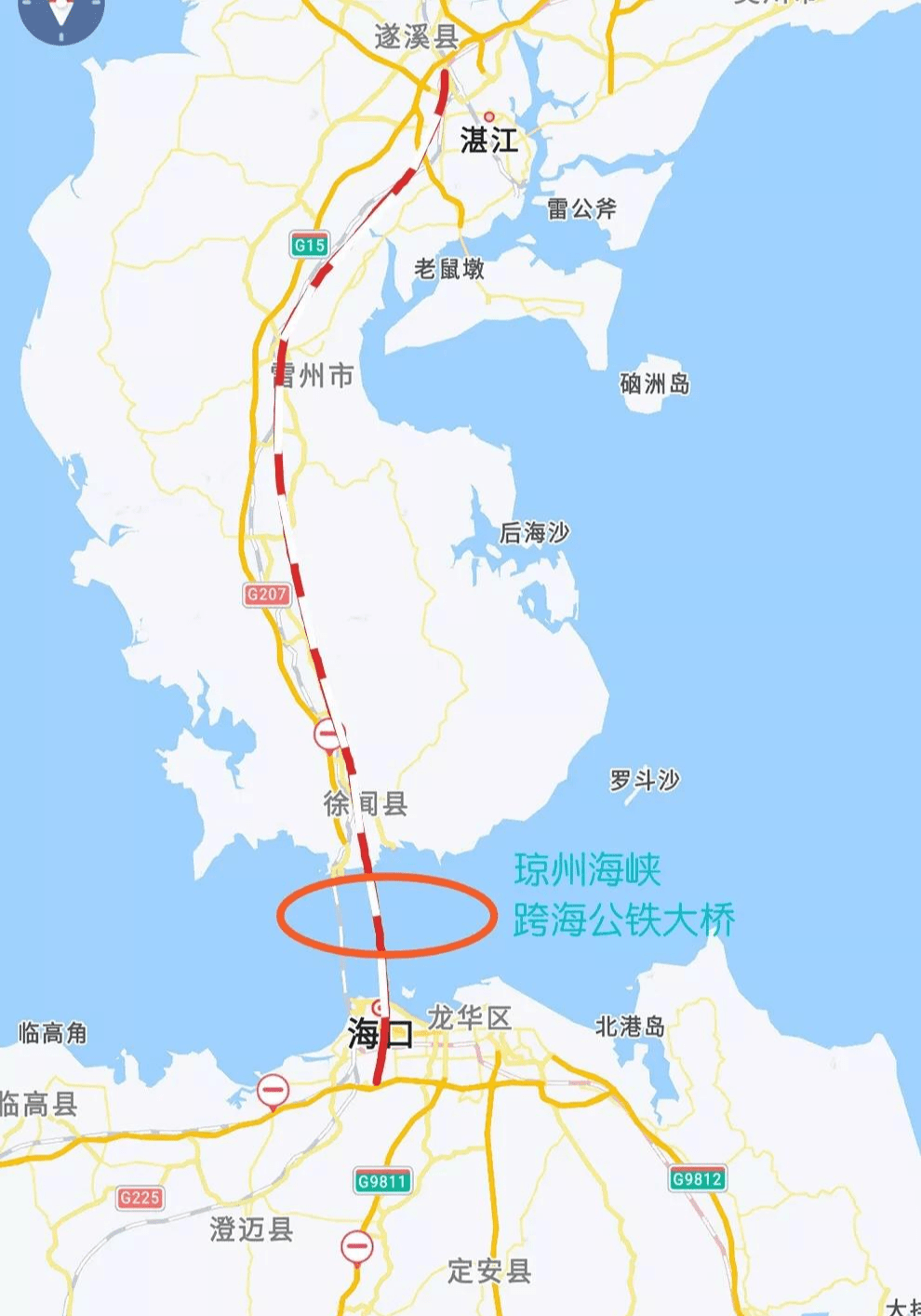 海南岛已经有了高铁线路,但是并没有与内陆的高铁网络实现直连,因此琼