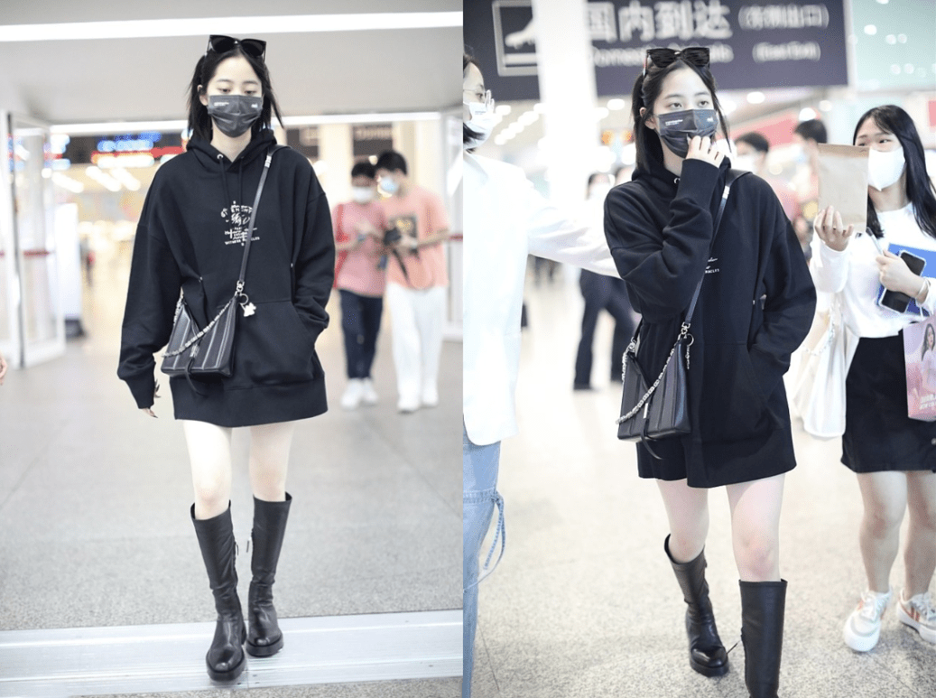 黑色 欧阳娜娜与妹妹出席活动,姐妹俩同穿黑色服装,感觉娜娜气质更好