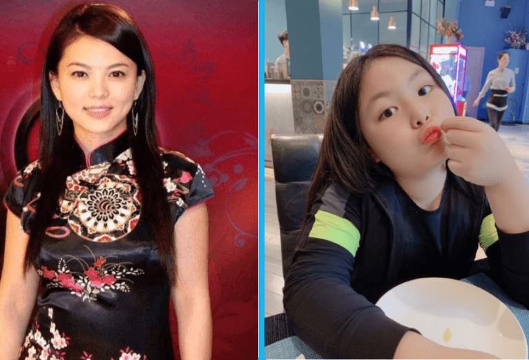 却少了李湘年轻时的清纯感,或许女儿王诗龄成年后就瘦了,毕竟女孩子都