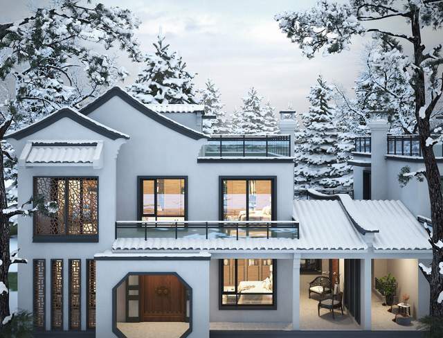 在农村建徽派别墅究竟有多美一下雪便仿佛来到了古徽州