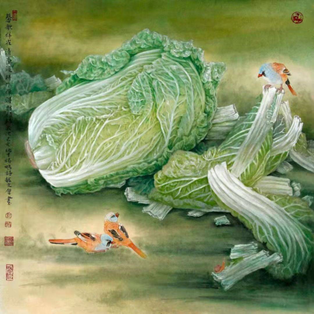 白菜画第一人龙文会画虎,祝福各界朋友2022年虎虎生财_湖南省_中国