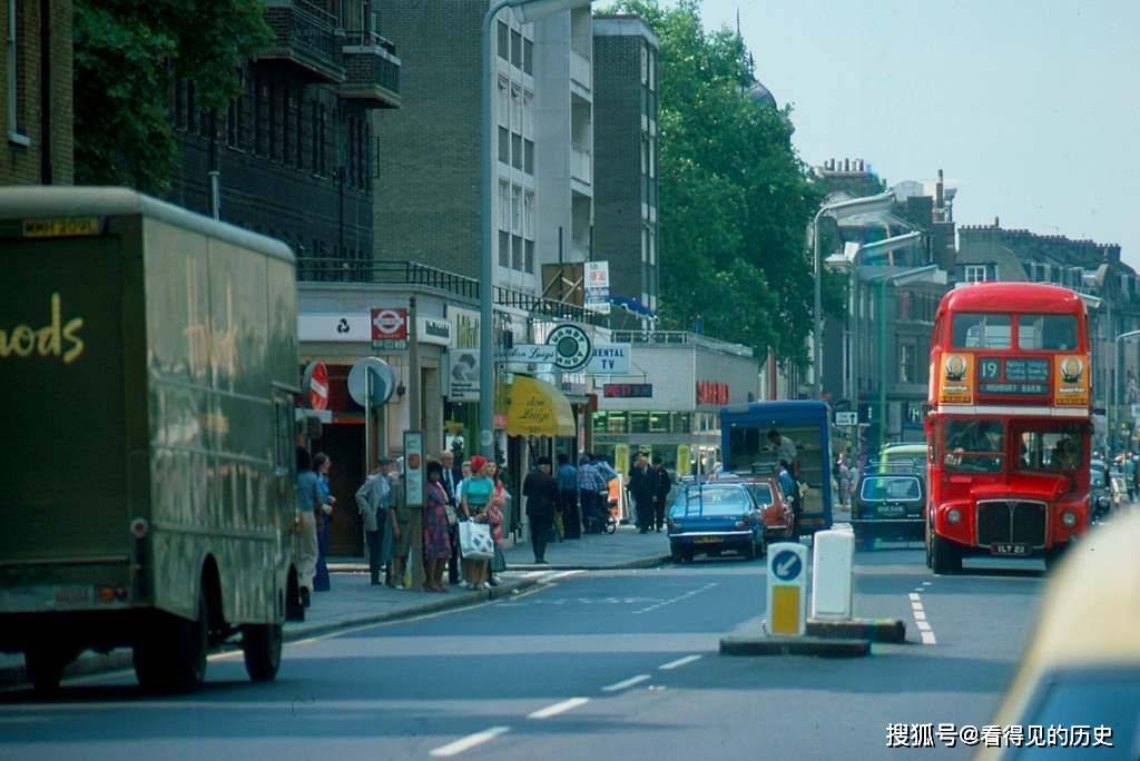 彩色老照片 1976年英国伦敦国王路 伦敦最时尚的地区