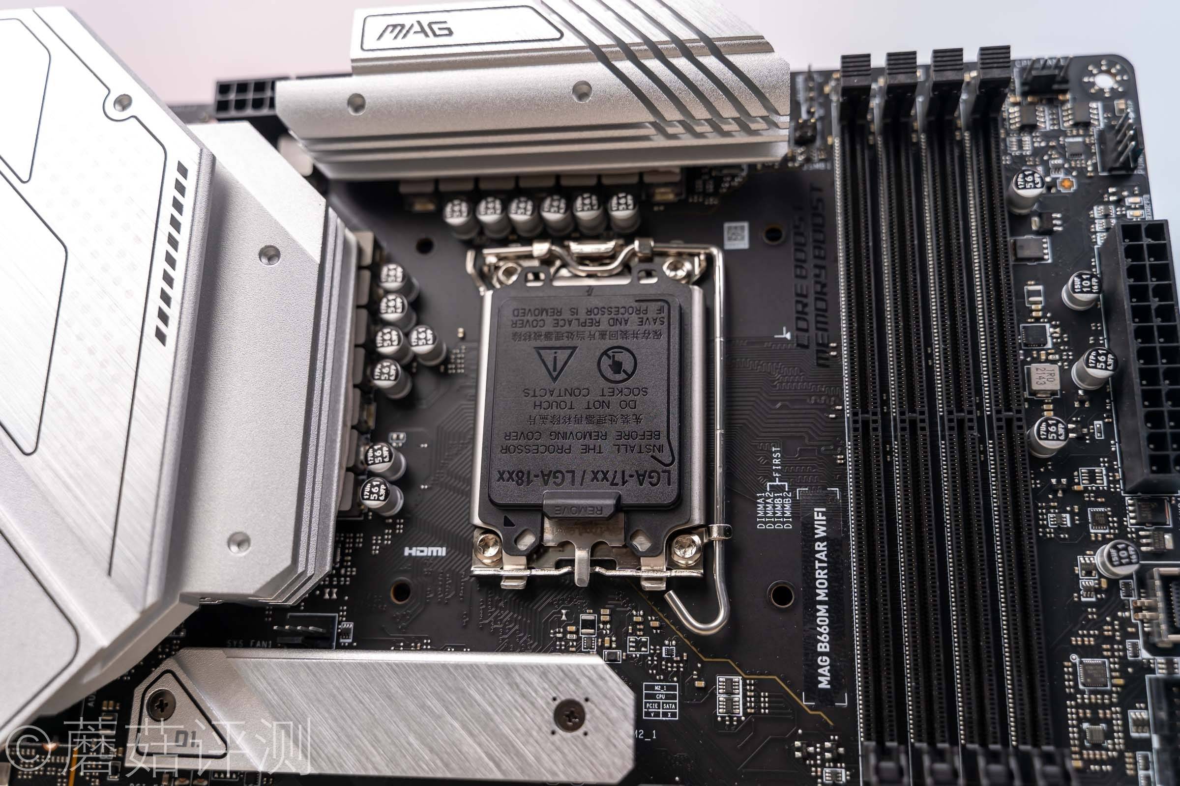 原创细节优化优势加强微星b660m迫击炮wifid5主板拆解图析