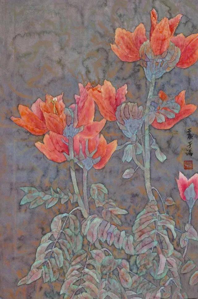 画家于诺参加墨彩清韵第五回中国画名家作品邀请展