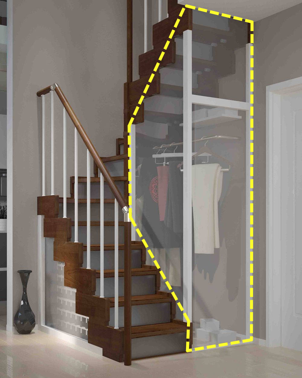 谁想到楼梯下还能这么改玻璃封成个室内阳光房多出5㎡收纳