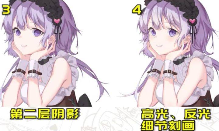 对比色板绘如何上色配色?板绘肤色上色方法