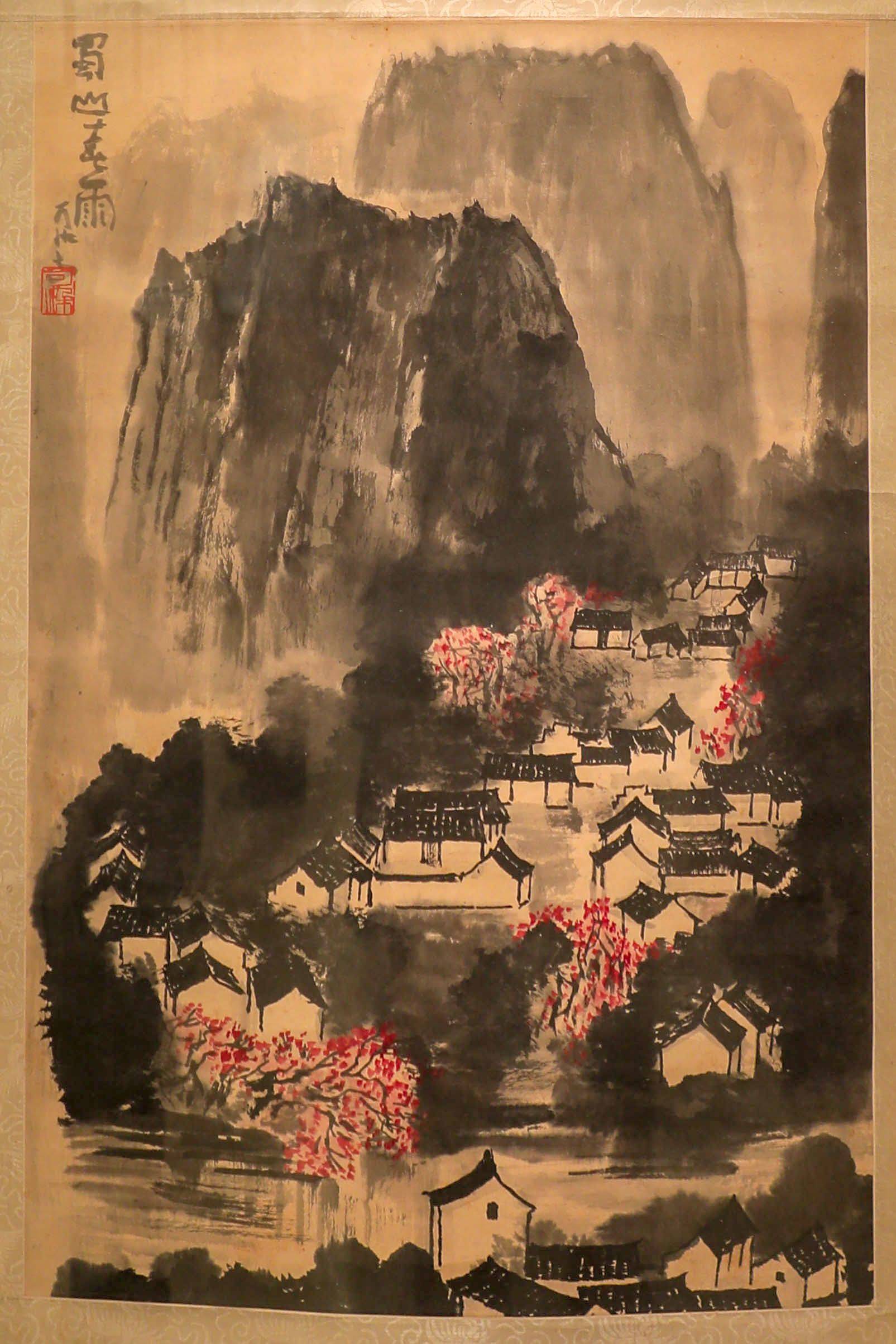 李可染 · 春之葛岭【作品】当代 · 李可染 · 江南春雨【作品】