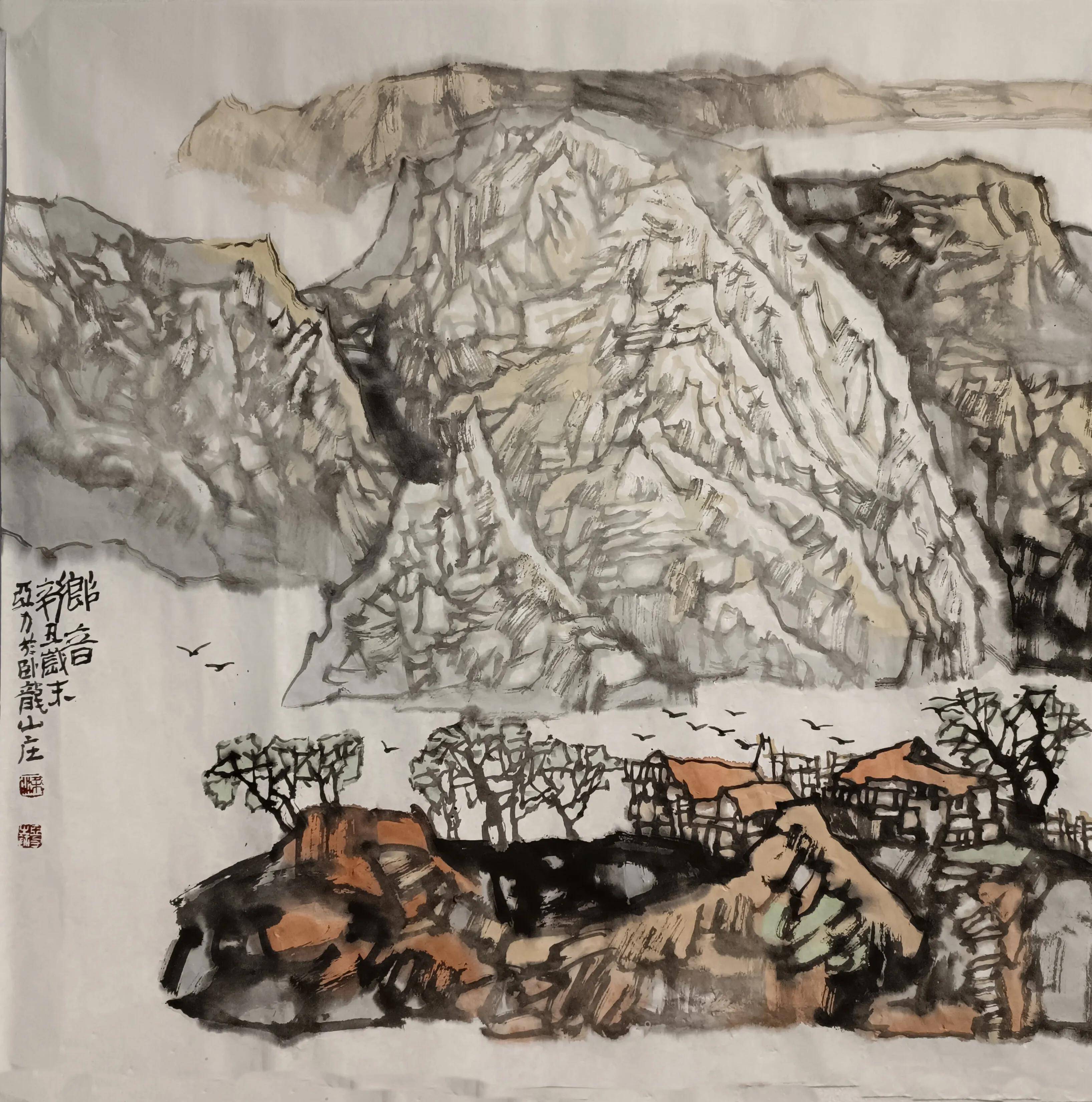 教学|中英直播间丨梁亚力中国画山水画教学示范