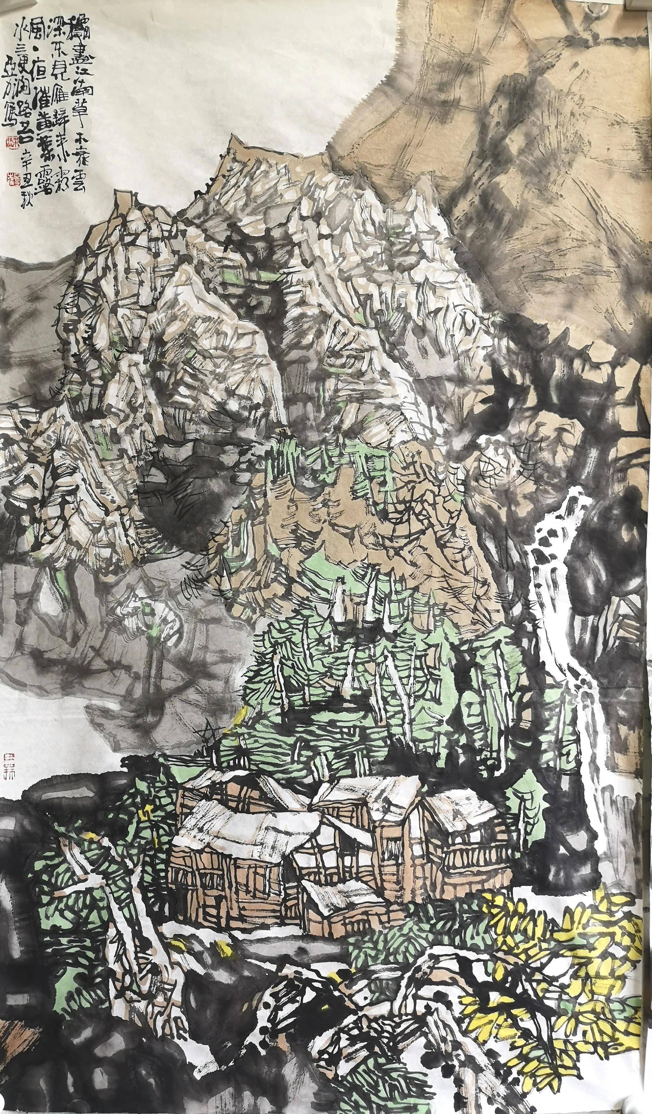 教学|中英直播间丨梁亚力中国画山水画教学示范