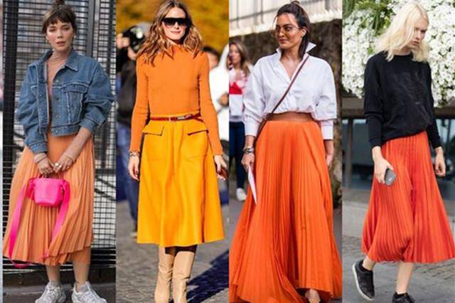 米色 以为橙色很难搭，但看了美女们自信和时髦的搭配，原来误解了它