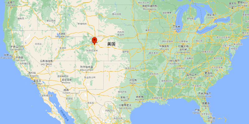 丹佛在美国的位置地图图片