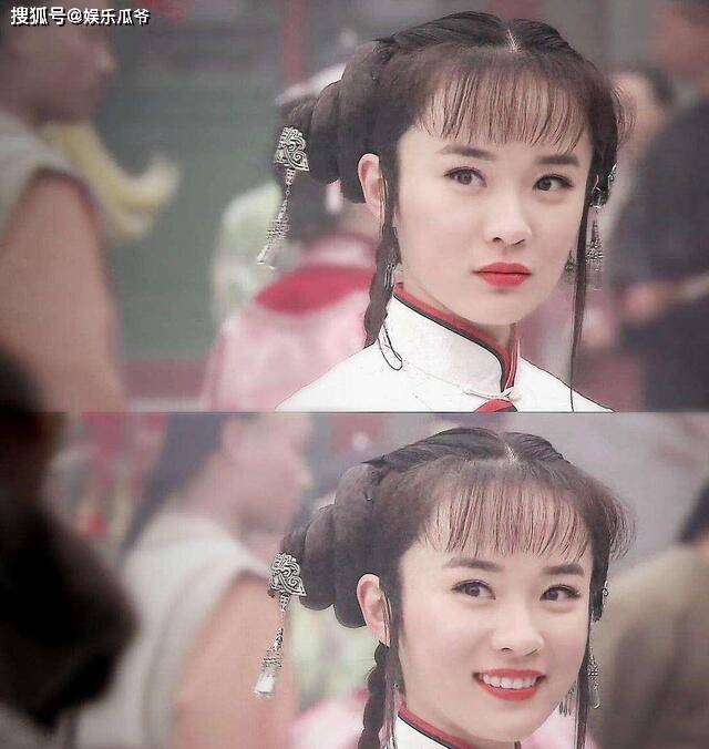 青春年轻时的霍思燕温润如玉，恬静又温柔，俏皮又清纯，惊艳了时光
