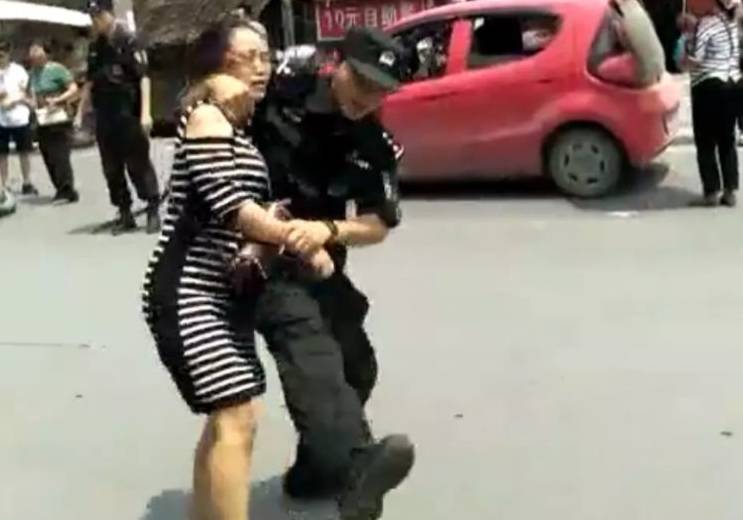 中国警察终于脱胎换骨:果断武力制服袭警女子!_时某_违法_执法