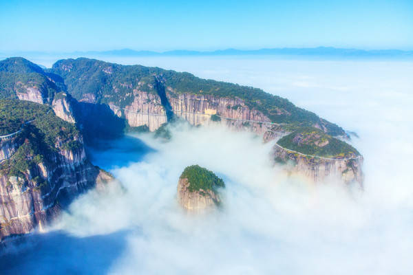 造型|梦游天姥吟留别，神仙居登高祈福，赏世界最高天然观音像