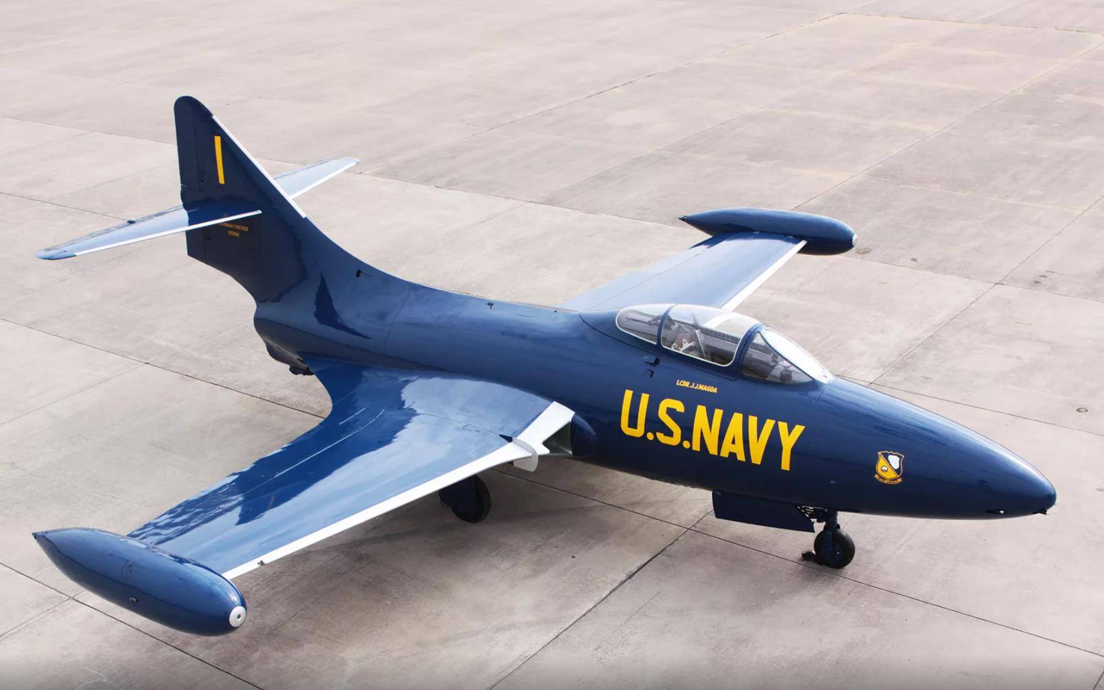 原创f9f黑豹战机出自于格鲁曼公司美军广泛运用于朝鲜战争