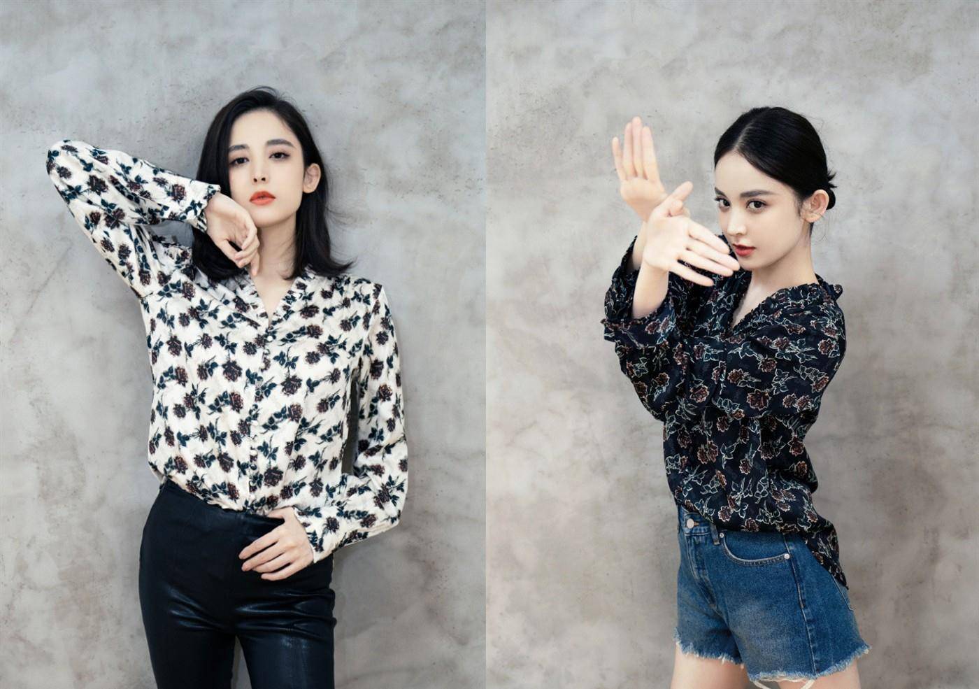 身材 27岁古力娜扎穿1899玫瑰衬衫，深色优雅白色惊艳，身材比例成亮点