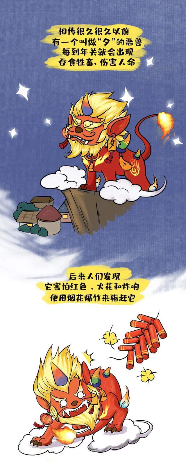 禁放煙花後為什麼年獸沒出現漫畫葉限日記除夕篇